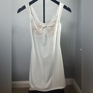 Elegant White Lace Mini Dress